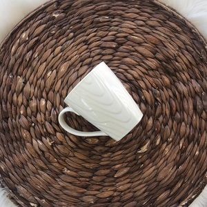 White Faux Wood Grain Mug